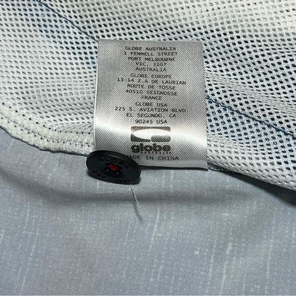 GLOBE Swim Trunks Board Shorts Mens Size 34 Blue Striped Drawstring - Picture 8 of 11